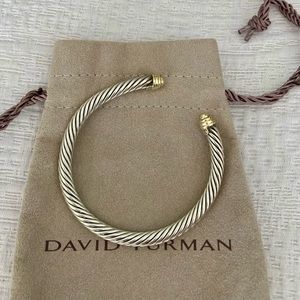 David Yurman Cable Classics Bracelet with 14K Yellow Gold Domes 5mm